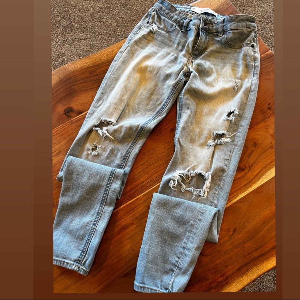 Distressed denim